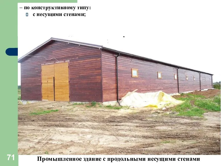 Промышленное здание с продольными несущими стенами Здание конюшен в Ярославской области