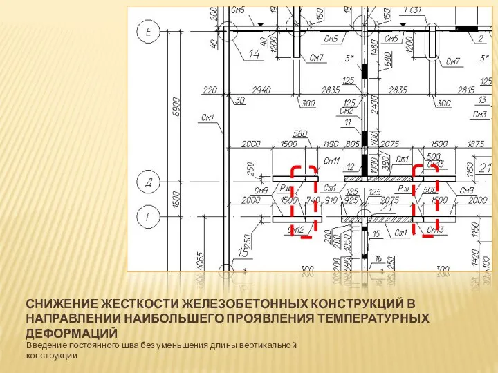 СНИЖЕНИЕ ЖЕСТКОСТИ ЖЕЛЕЗОБЕТОННЫХ КОНСТРУКЦИЙ В НАПРАВЛЕНИИ НАИБОЛЬШЕГО ПРОЯВЛЕНИЯ ТЕМПЕРАТУРНЫХ ДЕФОРМАЦИЙ Введение