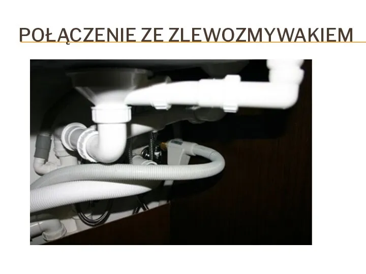 POŁĄCZENIE ZE ZLEWOZMYWAKIEM