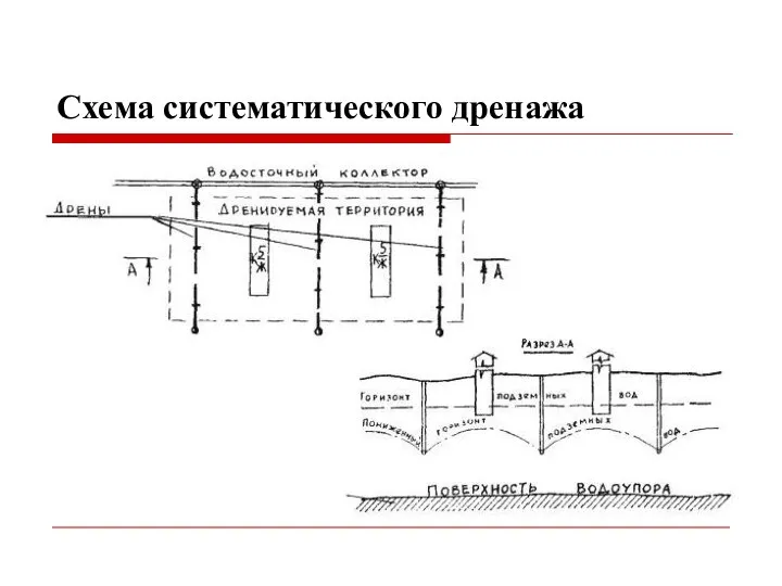 Схема систематического дренажа