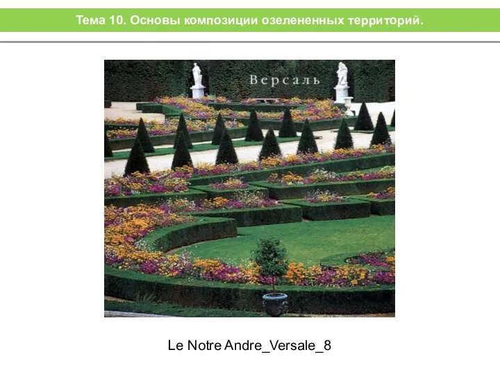 Le Notre Andre_Versale_8 Тема 10. Основы композиции озелененных территорий.