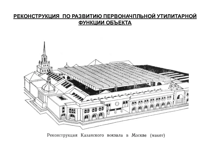 РЕКОНСТРУКЦИЯ ПО РАЗВИТИЮ ПЕРВОНАЧПЛЬНОЙ УТИЛИТАРНОЙ ФУНКЦИИ ОБЪЕКТА