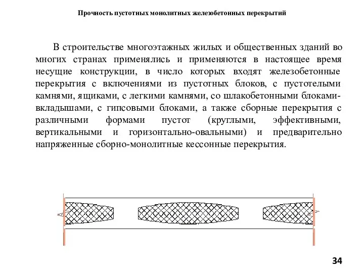 Прочность пустотных монолитных железобетонных перекрытий В строительстве многоэтажных жилых и общественных