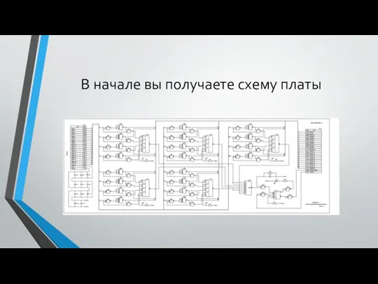 В начале вы получаете схему платы