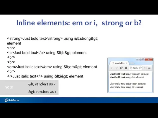 Inline elements: em or i, strong or b? Just bold text