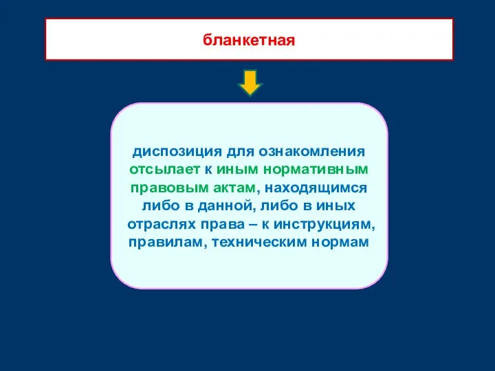 диспозиция для ознакомления отсылает к иным нормативным правовым актам, находящимся либо