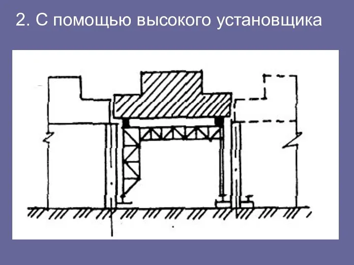 2. С помощью высокого установщика