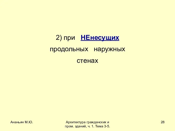 Ананьин М.Ю. Архитектура гражданских и пром. зданий, ч. 1. Тема 3-5.