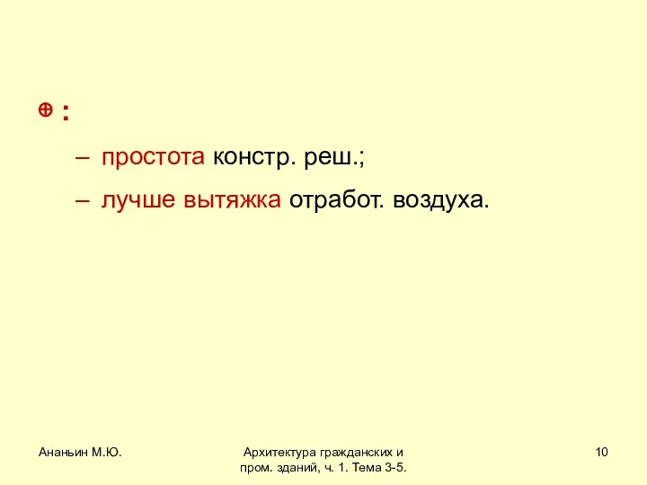 Ананьин М.Ю. Архитектура гражданских и пром. зданий, ч. 1. Тема 3-5.