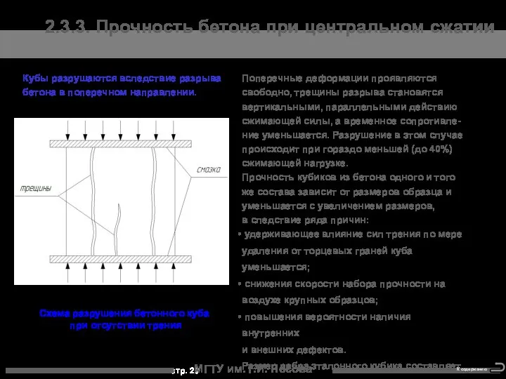 МГТУ им. Г.И. Носова Поперечные деформации проявляются свободно, трещины разрыва становятся