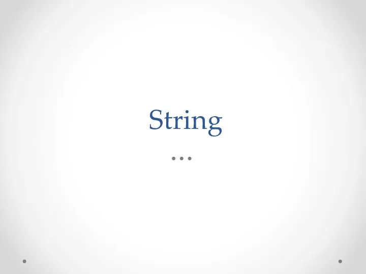 String