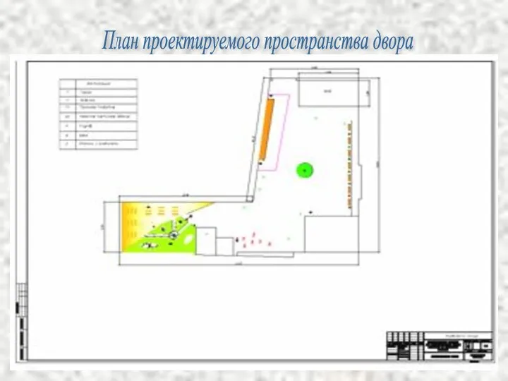 План проектируемого пространства двора