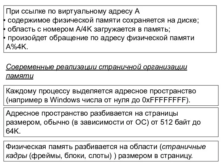 Каждому процессу выделяется адресное пространство (например в Windows числа от нуля