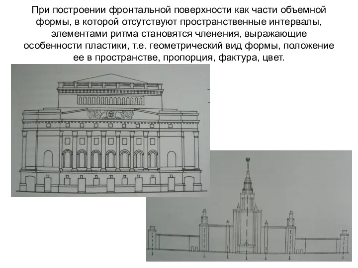 При построении фронтальной поверхности как части объемной формы, в которой отсутствуют