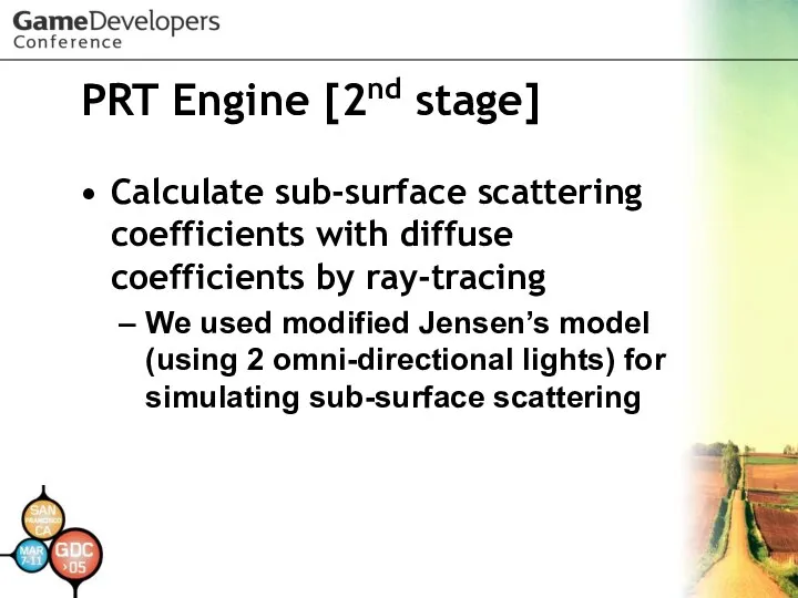 PRT Engine [2nd stage] Calculate sub-surface scattering coefficients with diffuse coefficients