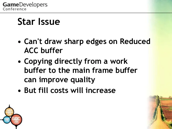 Star Issue Can't draw sharp edges on Reduced ACC buffer Copying