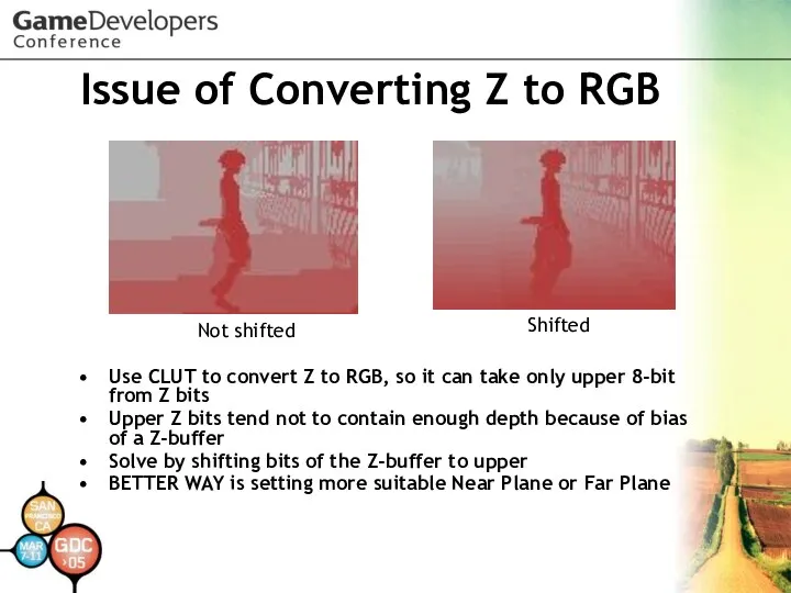 Issue of Converting Z to RGB Use CLUT to convert Z