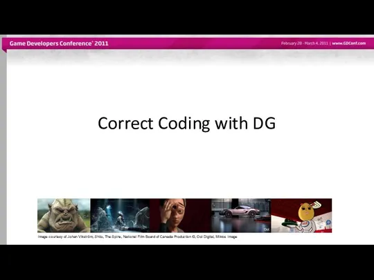 Correct Coding with DG