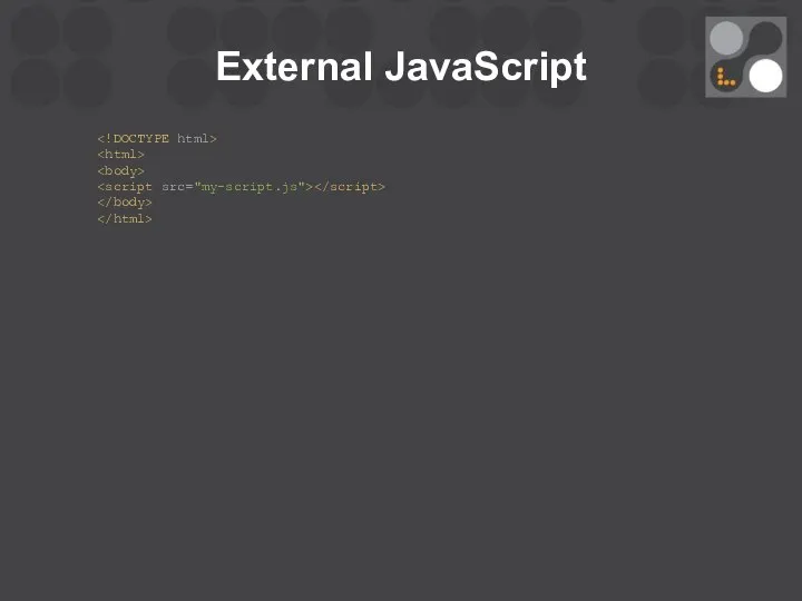 External JavaScript