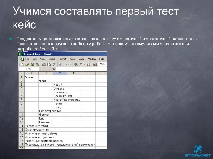 Продолжаем детализацию до тех пор, пока не получим логичный и достаточный