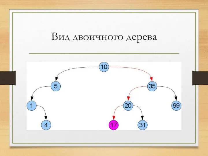 Вид двоичного дерева