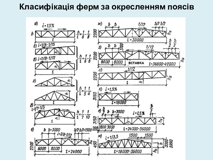 Класифікація ферм за окресленням поясів