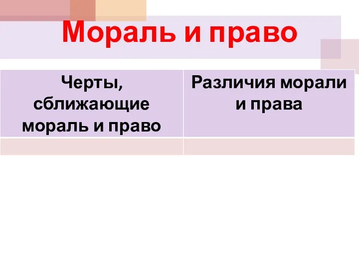 Мораль и право