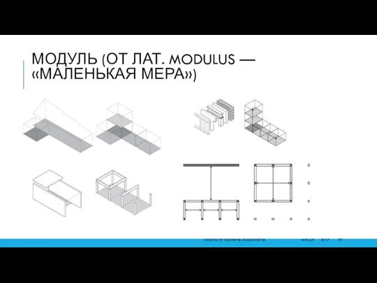 МОДУЛЬ (ОТ ЛАТ. MODULUS — «МАЛЕНЬКАЯ МЕРА») CREATED BY EKATERINA STARSHINOVA MIIGAIK 2017