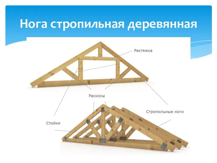 Нога стропильная деревянная