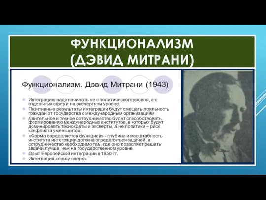 ФУНКЦИОНАЛИЗМ (ДЭВИД МИТРАНИ)