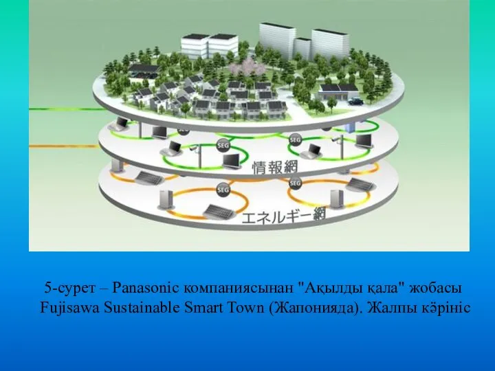 5-сурет – Panasonic компаниясынан "Ақылды қала" жобасы Fujisawa Sustainable Smart Town (Жапонияда). Жалпы кӛрініс