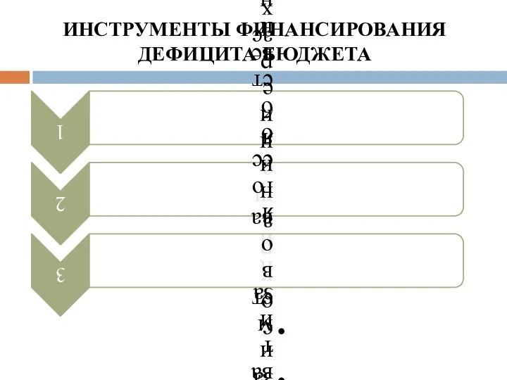 ИНСТРУМЕНТЫ ФИНАНСИРОВАНИЯ ДЕФИЦИТА БЮДЖЕТА