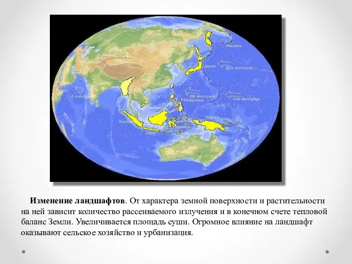 Изменение ландшафтов. От характера земной поверхности и растительности на ней зависит