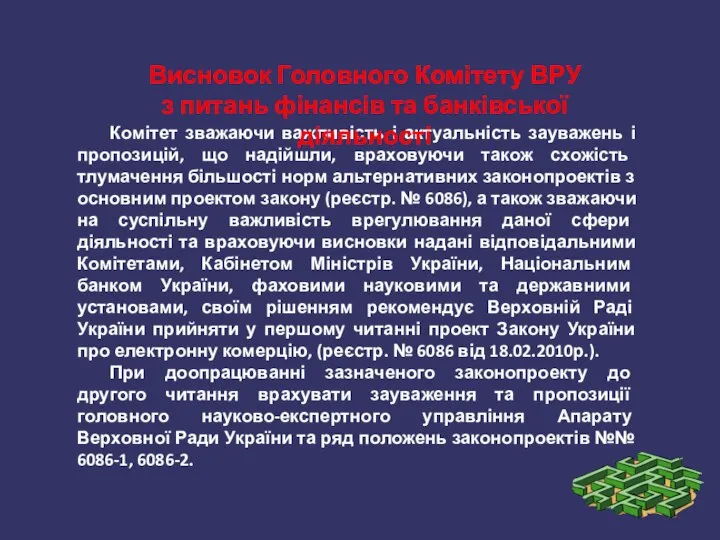 Комітет зважаючи важливість і актуальність зауважень і пропозицій, що надійшли, враховуючи