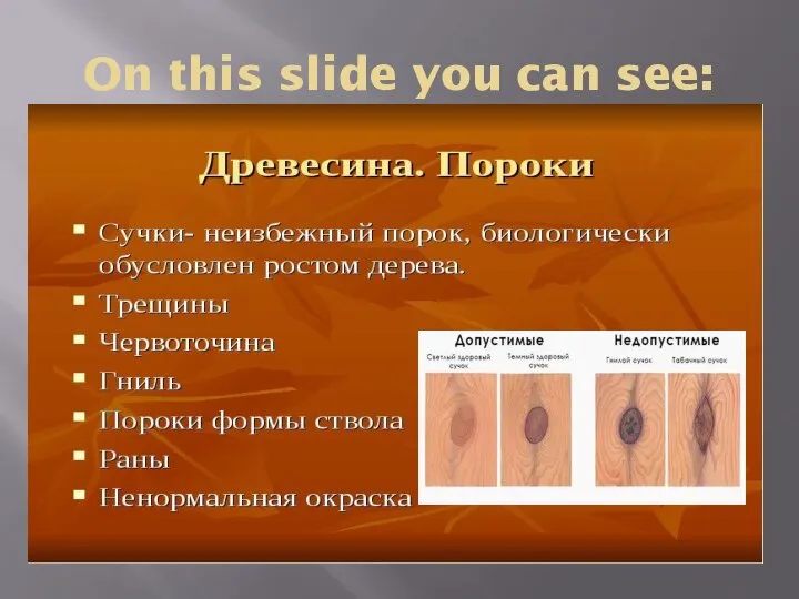 On this slide you can see: