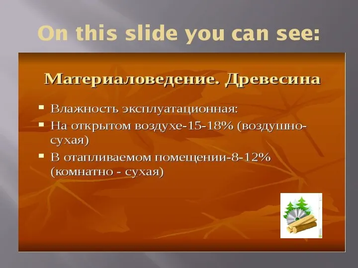 On this slide you can see: