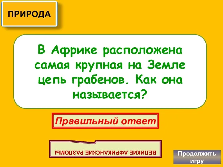 В Африке расположена самая крупная на Земле цепь грабенов. Как она