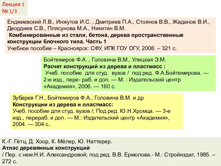 Лекция 1 № 1/3 Енджиевский Л.В., Инжутов И.С. , Дмитриев П.А.,