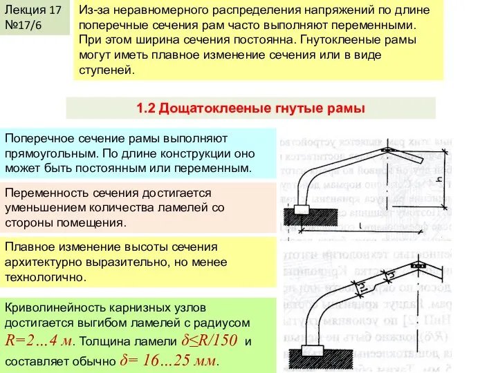 Лекция 17 №17/6 Из-за неравномерного распределения напряжений по длине поперечные сечения