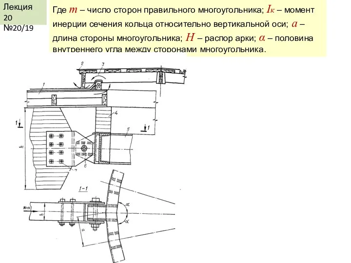 Лекция 20 №20/19 Где m – число сторон правильного многоугольника; Iк