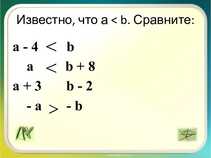 Известно, что а a - 4 b a b + 8