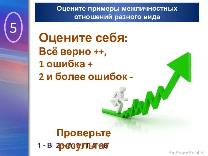 Оцените примеры межличностных отношений разного вида 5 1 - В 2