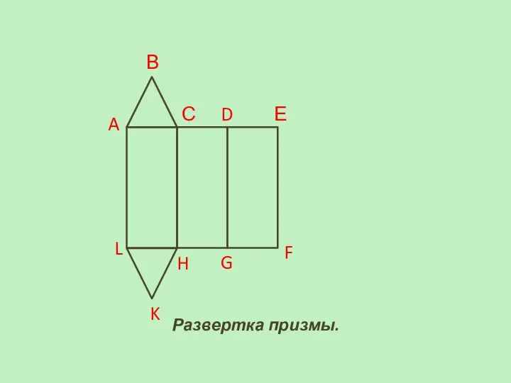 Развертка призмы. A В С D Е F G H K L