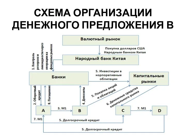 СХЕМА ОРГАНИЗАЦИИ ДЕНЕЖНОГО ПРЕДЛОЖЕНИЯ В КИТАЕ