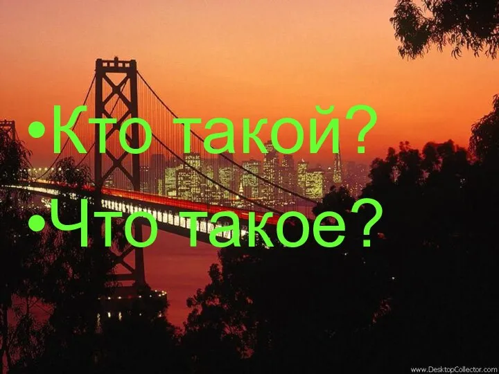 Кто такой? Что такое?