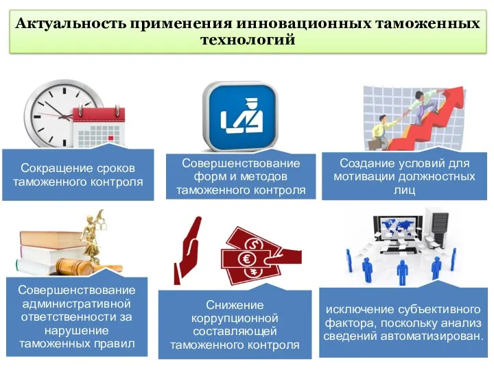 Актуальность применения инновационных таможенных технологий Слайд 6 К преимуществам данных новаций