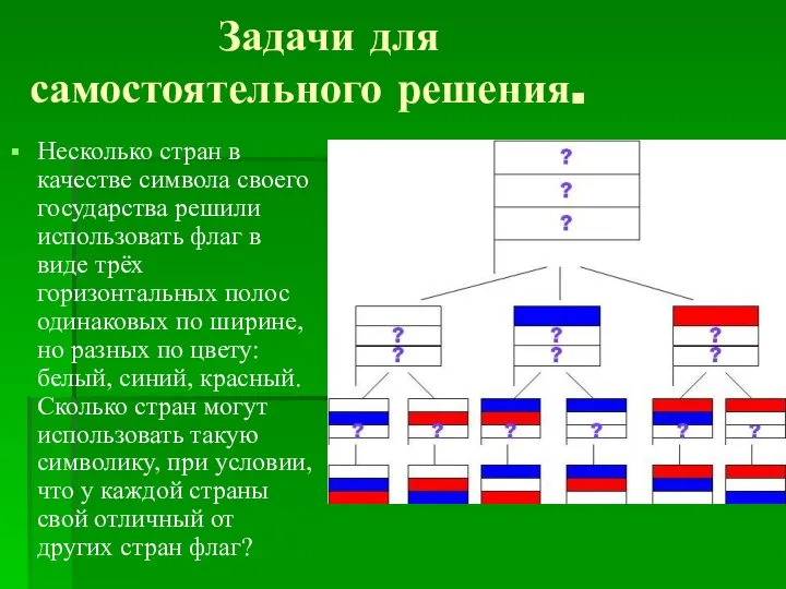 Задачи для самостоятельного решения. Несколько стран в качестве символа своего государства