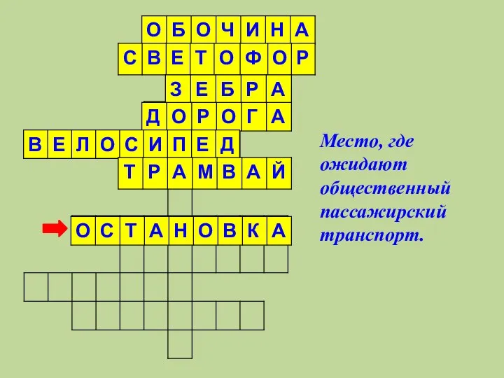 Место, где ожидают общественный пассажирский транспорт.