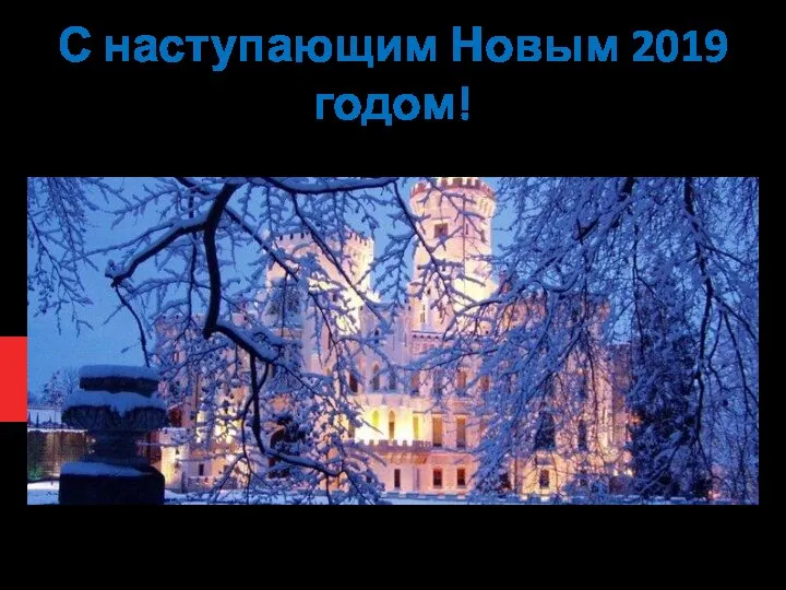 С наступающим Новым 2019 годом!