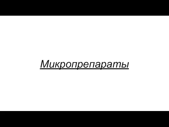 Микропрепараты